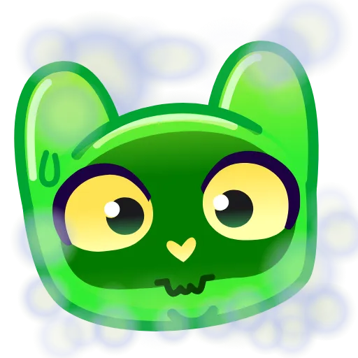 Стикер 14 Slippery Cat Emoji