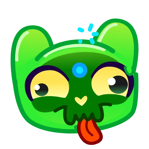 Стикер 6 Slippery Cat Emoji