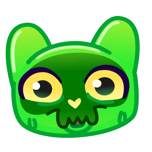 Стикер 4 Slippery Cat Emoji