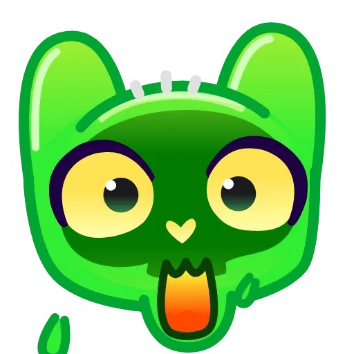 Стикер 21 Slippery Cat Emoji