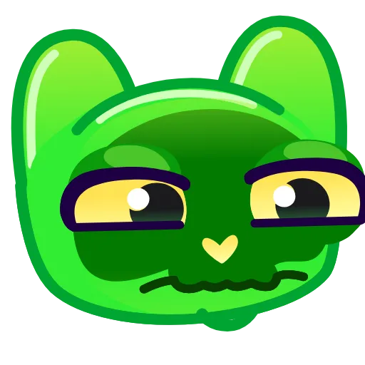 Стикер 18 Slippery Cat Emoji
