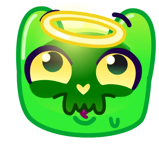 Стикер 3 Slippery Cat Emoji