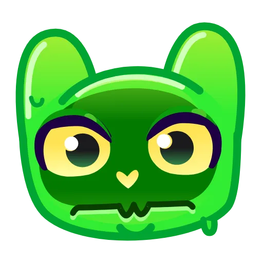 Стикер 17 Slippery Cat Emoji