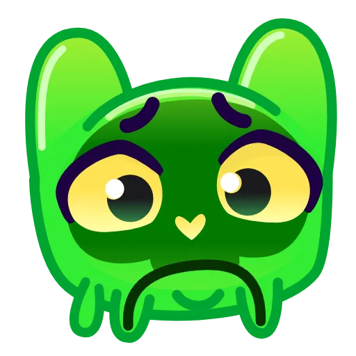 Стикер 11 Slippery Cat Emoji