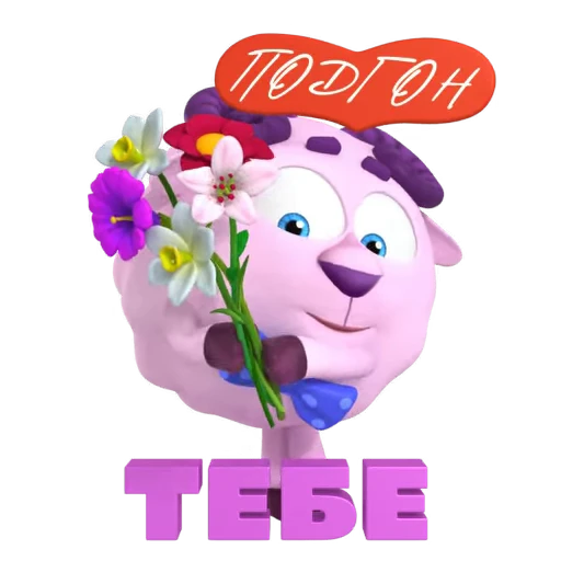🌷 Стикер «Смешарики 3D» для Telegram