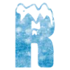 ❄️ Эмодзи «Снежные буквы - новогодние» для Telegram