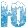 ❄️ Эмодзи «Снежные буквы - новогодние» для Telegram