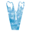❄️ Эмодзи «Снежные буквы - новогодние» для Telegram