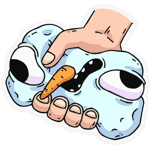 Стикер 10 Набор эмоджи со Снегорием из ВК в HD качестве