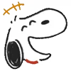 Стикер 9 Snoopy Drawn