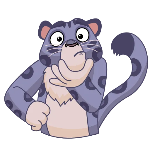 🤔 Эмодзи «Snow Leopard» для Telegram