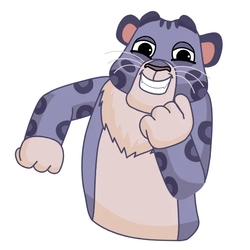 👍 Эмодзи «Snow Leopard» для Telegram