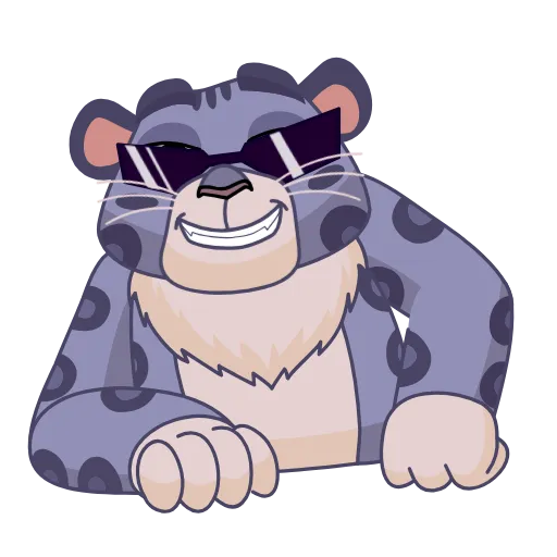 😎 Эмодзи «Snow Leopard» для Telegram