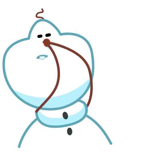 Стикер 42 Снеговичок - Snowman animated