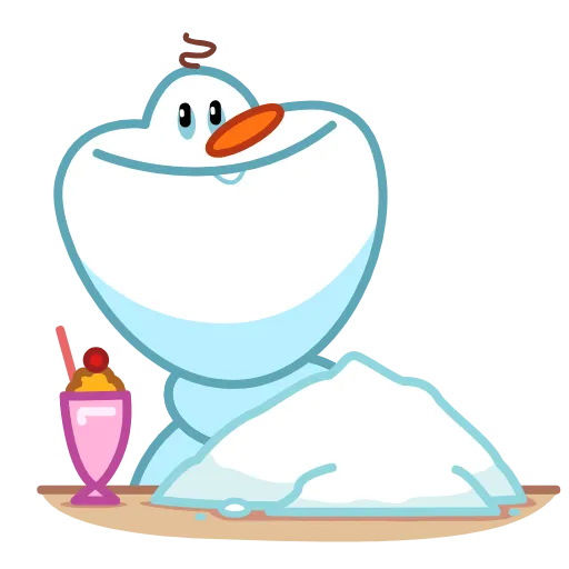 Стикер 39 Снеговичок - Snowman animated