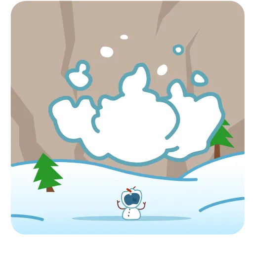 Стикер 33 Снеговичок - Snowman animated