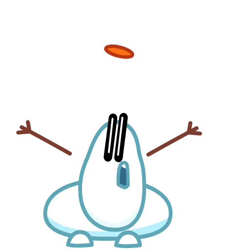 Стикер 4 Снеговичок - Snowman animated