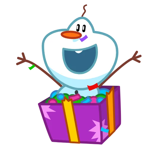 Стикер 21 Снеговичок - Snowman animated
