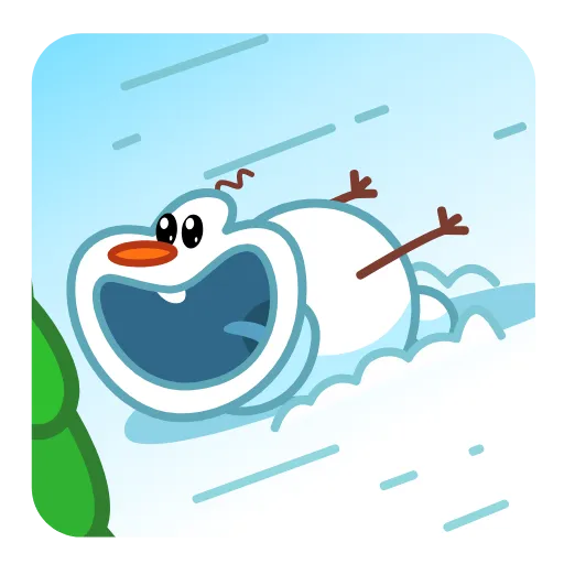 Стикер 18 Снеговичок - Snowman animated