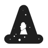 ▪️ Эмодзи «Чёрные новогодние буквы» для Telegram