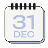 📆 Эмодзи «Чёрные новогодние буквы» для Telegram