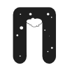 ▪️ Эмодзи «Чёрные новогодние буквы» для Telegram