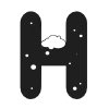▪️ Эмодзи «Чёрные новогодние буквы» для Telegram