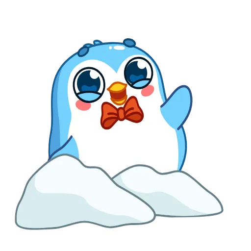 Стикер 13 👏 Пингвин Снежок / Snowy the Penguin