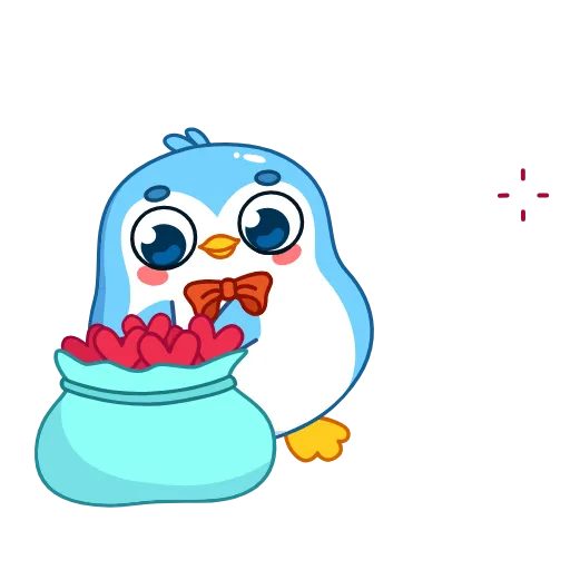 Стикер 7 👏 Пингвин Снежок / Snowy the Penguin