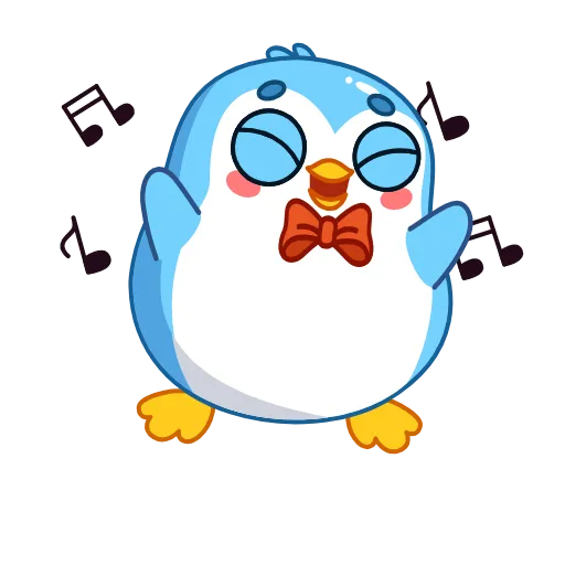 Стикер 17 👏 Пингвин Снежок / Snowy the Penguin