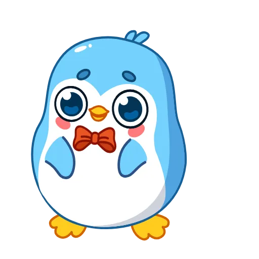 Стикер 15 👏 Пингвин Снежок / Snowy the Penguin