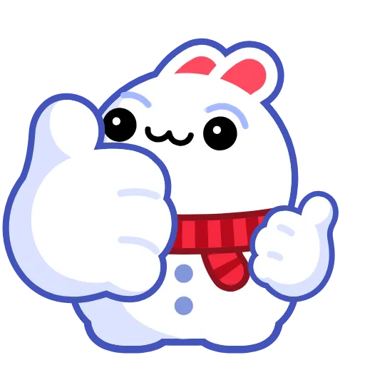👍 Эмодзи «Snow Rabbit» для Telegram