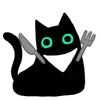 Стикер 40 ‍⬛ Black Cat - черный котик
