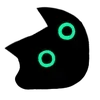 Стикер 18 ‍⬛ Black Cat - черный котик