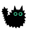 Стикер 49 ‍⬛ Black Cat - черный котик