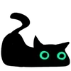 Стикер 55 ‍⬛ Black Cat - черный котик