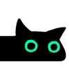 Стикер 37 ‍⬛ Black Cat - черный котик