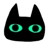 Стикер 20 ‍⬛ Black Cat - черный котик