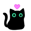Стикер 43 ‍⬛ Black Cat - черный котик