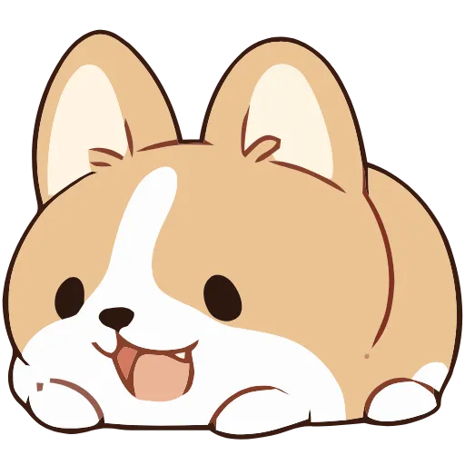 Стикер 9 Soft Corgi