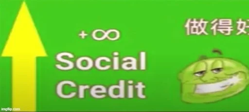 🇨🇳 Стикер «Китайский Социальный Кредит China Social Credit» для Telegram