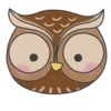 🙂 Эмодзи «Совушка - коричневые буквы, цифры, значки, таблички» для Telegram