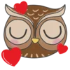 🥰 Эмодзи «Совушка - коричневые буквы, цифры, значки, таблички» для Telegram