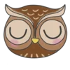 😌 Эмодзи «Совушка - коричневые буквы, цифры, значки, таблички» для Telegram