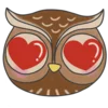 😍 Эмодзи «Совушка - коричневые буквы, цифры, значки, таблички» для Telegram