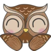 🤗 Эмодзи «Совушка - коричневые буквы, цифры, значки, таблички» для Telegram