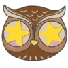 🤩 Эмодзи «Совушка - коричневые буквы, цифры, значки, таблички» для Telegram