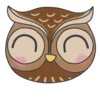 ☺️ Эмодзи «Совушка - коричневые буквы, цифры, значки, таблички» для Telegram