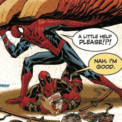 🤩 Стикер «Spider Man and DeadPool» для Telegram