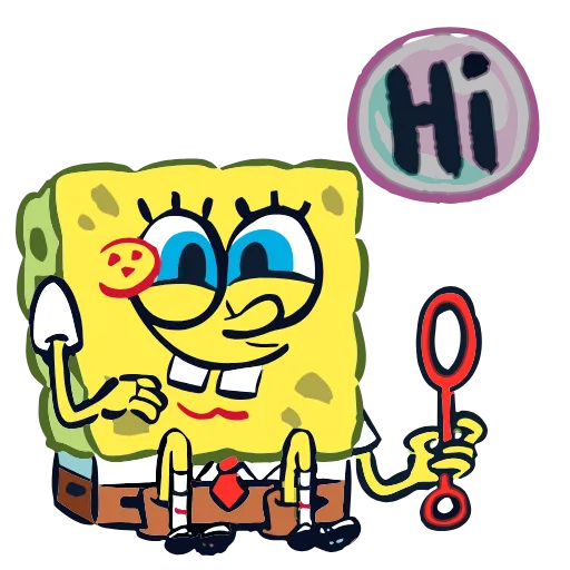 Стикер 50 Sponge Bob
